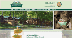 Desktop Screenshot of lakesidecabinsresort.com