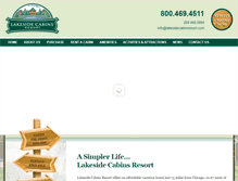 Tablet Screenshot of lakesidecabinsresort.com
